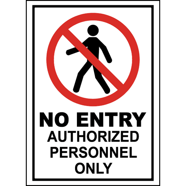 Small Signs ByLITA Classic Framed NOT an Entrance Authorized Personnel ONLY Sign Red 